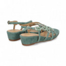 Sandalia Strass Lado ante Verde  ALMA EN PENA