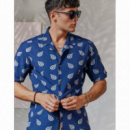 Camisas Camisa BEN SHERMAN Manga Corta Seersucker Paisley Print