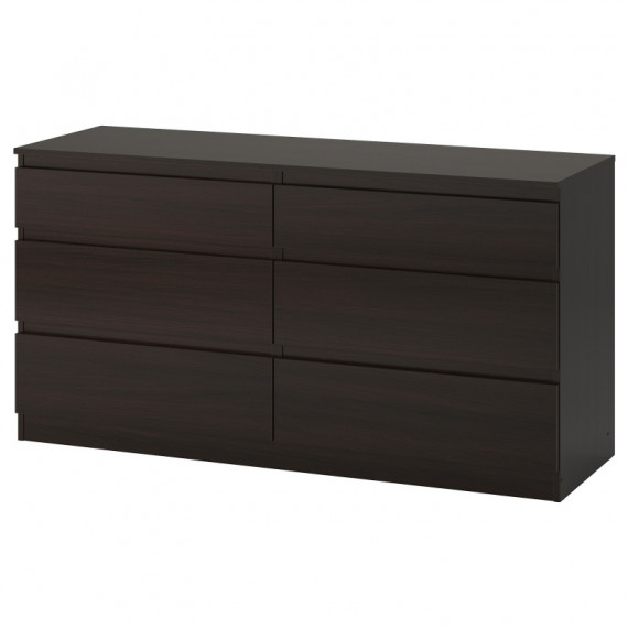 Kullen Comoda 6 Cajones 140X72 Negro-marron  IKEA