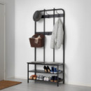 Pinnig Perchero/zapatero 193X37X90 Negro  IKEA