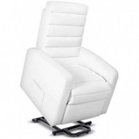 Sillón Relax Acolchado Eléctrico Elevador Blanco  GRIDINUX