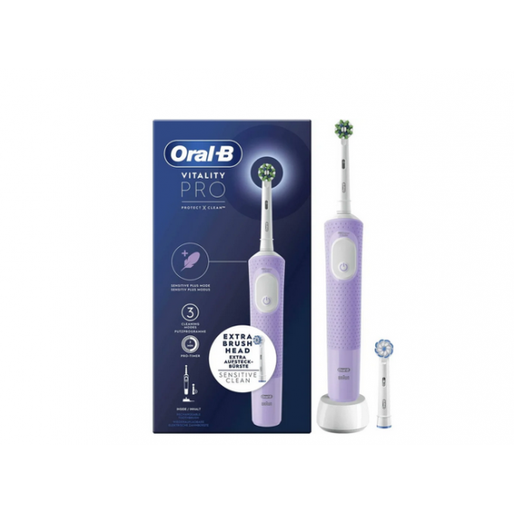 BRAUN Escova Eléctrica de Vitalidade Oral Pro Purple