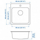 Langudden Freg 1 Seno 46X46 Inox  IKEA