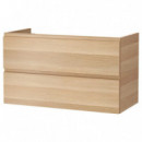 Godmorgon Armario Lavabo 2 Cajones 100X47X58 Roble  IKEA