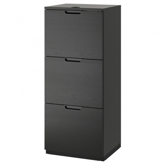 Galant Armario Archivador 51X120 Chapa Roble Tinte Negro  IKEA