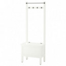 Hemnes Banco/toallero 4 Ganchos 64X37X173 Blanco  IKEA
