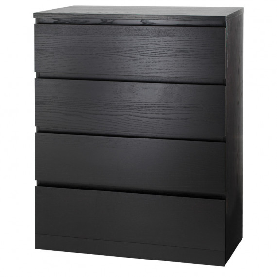 Malm Comoda 4 Cajones 80X100 Negro-marron  IKEA