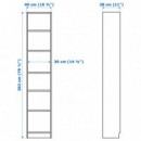 Billy Libreria 40X28X202 Chapa Roble Tinte Blanco  IKEA
