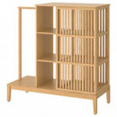 Nordkisa Armario Abierto Puerta Correder 120X123 Bambu  IKEA