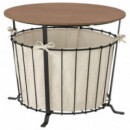 Angesbyn Mesa Almacenaje 60 Negro/pino Tinte Marron Claro  IKEA