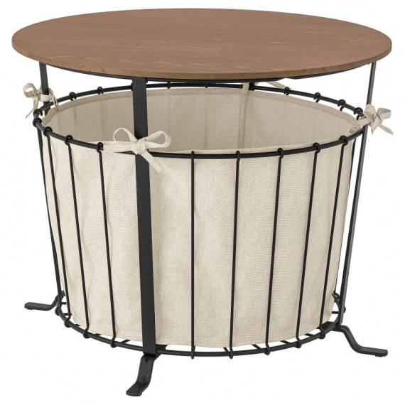 Angesbyn Mesa Almacenaje 60 Negro/pino Tinte Marron Claro  IKEA