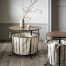 Angesbyn Mesa Almacenaje 60 Negro/pino Tinte Marron Claro  IKEA