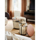 Angesbyn Mesa Almacenaje 60 Negro/pino Tinte Marron Claro  IKEA