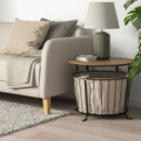 Angesbyn Mesa Almacenaje 60 Negro/pino Tinte Marron Claro  IKEA