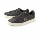 Sneaker Fred Perry gris plomizo logo dorado