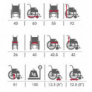 Silla baño con ruedas y WC acero