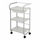 Carro 3 estantes con ruedas y cajón