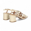 Sandalia Tiras Cruzadas Charol Blanco  BIBI LOU