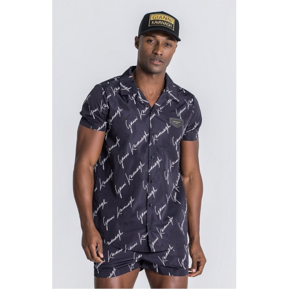 Camisa Gianni Kavanagh negra logos