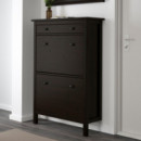 Hemnes Zapatero 2 Compartimentos 89X30X127 Negro-marron  IKEA