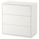 Eket ARMARIO/3 Cajones 70X35X70 Blanco  IKEA