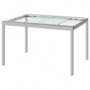 Glivarp Mesa Extensible 125/188X85 Transparente/cromado  IKEA