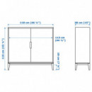 Regissor Armario 118X110 Blanco  IKEA