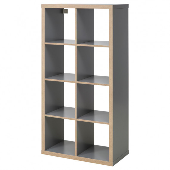 Kallax Estanteria 77X147 Gris/efecto Madera  IKEA