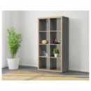 Kallax Estanteria 77X147 Gris/efecto Madera  IKEA