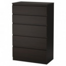 Kullen Comoda 5 Cajones 70X112 Negro-marron  IKEA