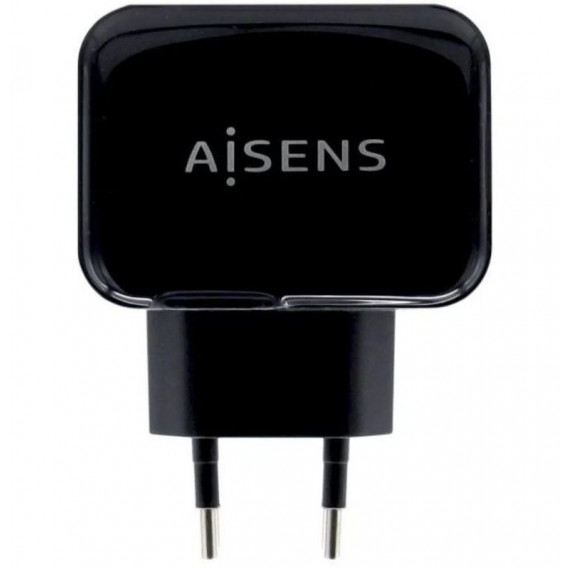 AISENS Cargador Pared A110-0440 17W 2XUSB/ Negro