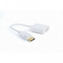GEMBIRD Adaptador Displayport Macho a DVI Hembra 10CM Blanco