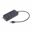GEMBIRD Hub USB 3.0 a 1 USB 3.1 + 3 USB 2.0 Negro