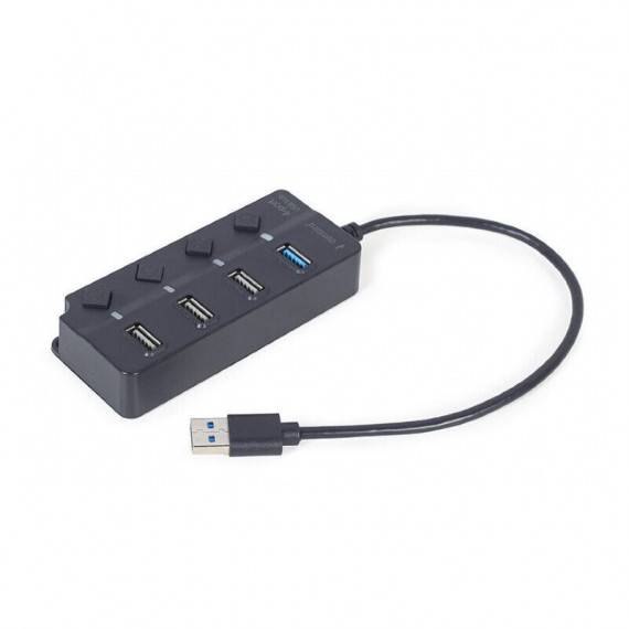 GEMBIRD Hub USB 3.0 a 1 USB 3.1 + 3 USB 2.0 Negro