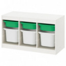 Trofast Caja Almacenaje 42X30X10CM Verde  IKEA