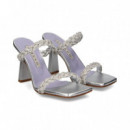 2 Tiras Trenzadas Strass Plata  ALBANO