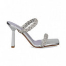 2 Tiras Trenzadas Strass Plata  ALBANO