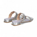 2 Tiras Trenzadas Cristal Plata  ALBANO