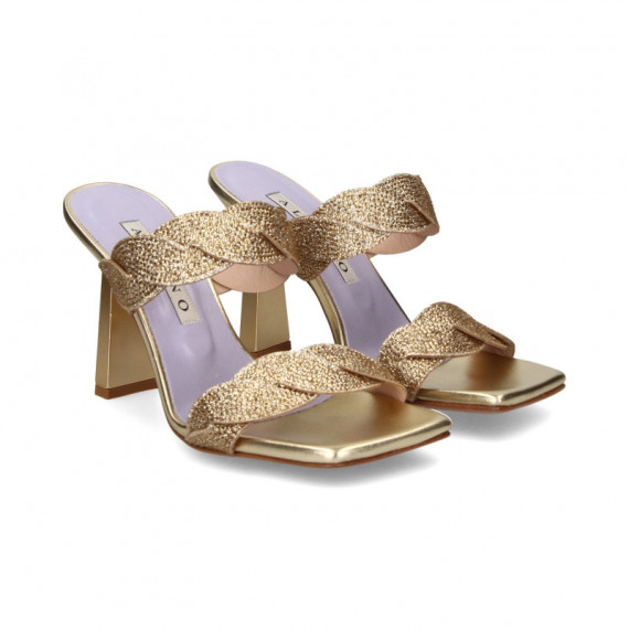 2 Tiras Trenzadas Strass Platino  ALBANO