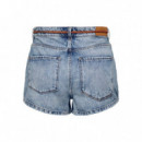 Pantalones Cortos Vaqueros de Tiro Alto Kelly de ONLY