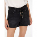 Pantalones Cortos Vaqueros de Tiro Alto Kelly de ONLY