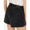 Pantalones Cortos Vaqueros de Tiro Alto Kelly de ONLY