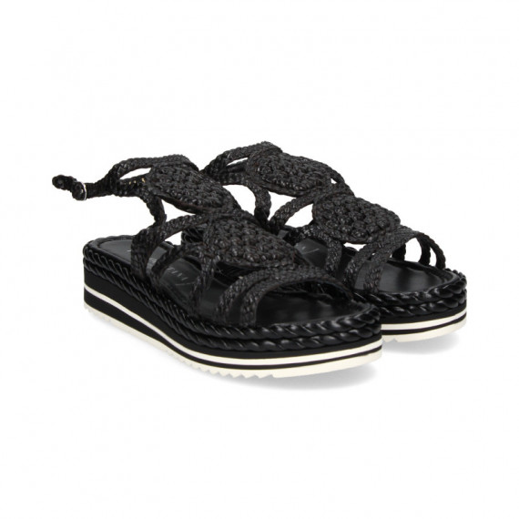 Sand.plat.gilda 2 Circulos Negro  PONS QUINTANA