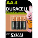 Pack 4 Pilas Recargables DURACELL Aa 2500MAH