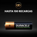 Pack 4 Pilas Recargables DURACELL Aa 2500MAH