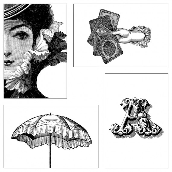 Yllevad Tarjetas 10X15 Madame X4  IKEA