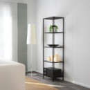 Vittsjo Estanteria 51X175 Negro-marron/vidrio Transparente  IKEA