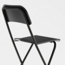 Franklin Taburete Alto/respaldo Plegable 63 Negro/negro  IKEA