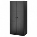 Rakkestad Armario 2 Puertas 79X176 Negro-marron  IKEA