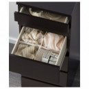 Malm Comoda 6 Cajones 40X123 Negro-marron/espejo  IKEA